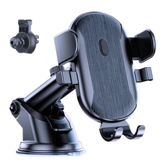 SYA0023791.jpg D48+105+K5 Gebürstetes Muster, Auto-Armaturenbrett, Windschutzscheibe, Teleskop-Saugnapf, Lüftungsschlitze, Telefonhalterung – Bild 1