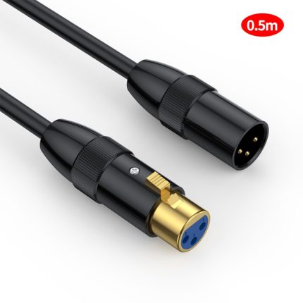 JUNSUNMAY XLR-Mikrofonkabel (Stecker auf Buchse), 3-poliges Audiokabel, symmetrisches, abgeschirmtes Kabel, 0.5m, 1m, 1.5m, 2m, 3m, 5m, 10m, 15m, 20m