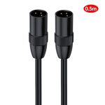 JUNSUNMAY XLR-Stecker auf Stecker-Mikrofonkabel, 3-poliges Audiokabel, symmetrisches, abgeschirmtes Kabel, 0.5m, 1m, 1.5m, 2m, 3m, 5m, 10m, 15m, 20m