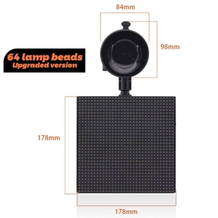 P64L Auto Heckscheibe Scrollen Nachricht LED Matrix Panel DIY Text Muster Ausdruck Bildschirm – Bild 7