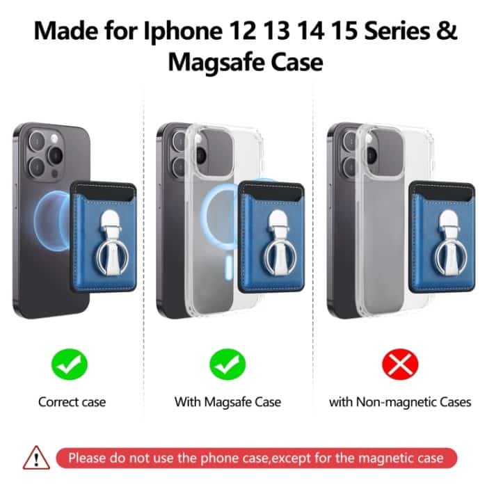 Magsafe Klappring-Telefonkartentasche für iPhone 15 / iPhone 14 / iPhone 13 – Bild 8