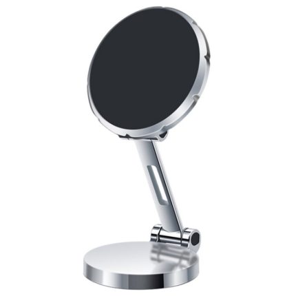 G158 360 Grad drehbarer Metall-Telefonständer, zusammenklappbare magnetische Autohalterung für das Armaturenbrett, G158 (Silver), G158 (Gray)