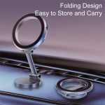 G118 1080-Grad drehbarer, zusammenklappbarer magnetischer Telefonhalter, Armaturenbrett-Saugnapf-Autohalterung, G118 (Gray), G118 (Silver) – Bild 6