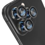 NORTHJO Kameraobjektivschutz aus gehärtetem Glas, CD-Vein-Metallringfolie, For iPhone 15 Pro / 15 Pro Max – Bild 4