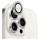 NORTHJO Kameraobjektivschutz aus gehärtetem Glas, Metall-Strass-Ringfolie, For iPhone 15 Pro / 15 Pro Max