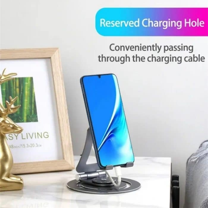 G60 Tragbarer, faltbarer, um 360 Grad drehbarer Desktop-Telefon-Tablet-Halter, G60 – Bild 2