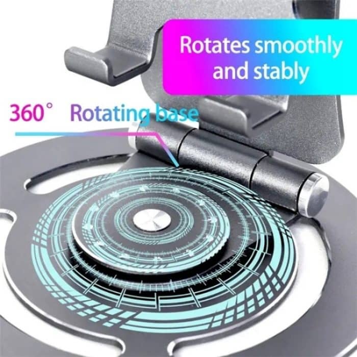 G60 Tragbarer, faltbarer, um 360 Grad drehbarer Desktop-Telefon-Tablet-Halter, G60 – Bild 3