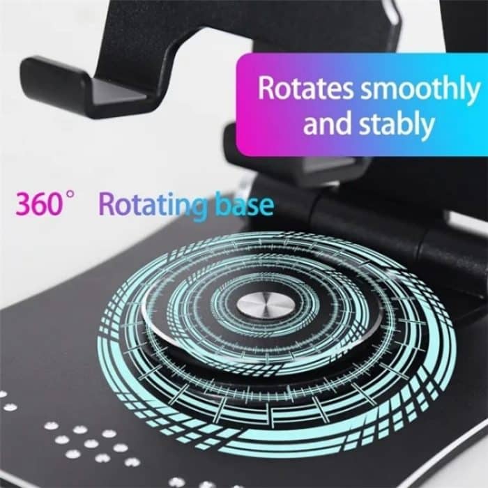 G61 Tragbarer, klappbarer, um 360 Grad drehbarer Desktop-Telefonhalter – Bild 3