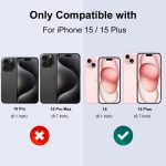 NORTHJO Kameraobjektivschutz aus gehärtetem Glas, glitzernde Metallringfolie, For iPhone 15 / 15 Plus – Bild 5