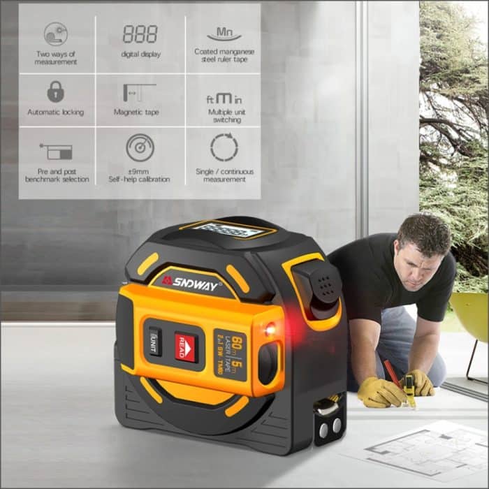 SNDWAY SW-TM40 40m Digital Range Finder Laser Entfernungszählerband Multifunktions-selbsthemmendes Handwerkzeuggerät – Bild 2