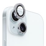 NORTHJO Kameraobjektivschutz aus gehärtetem Glas, Metall-Strass-Ringfolie, For iPhone 15 / 15 Plus