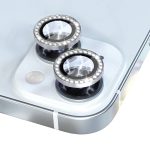 NORTHJO Kameraobjektivschutz aus gehärtetem Glas, Metall-Strass-Ringfolie, For iPhone 15 / 15 Plus – Bild 4