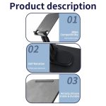 JMARY MK62 360 Grad drehbarer, faltbarer Desktop-Telefon-Tablet-Halter – Bild 6