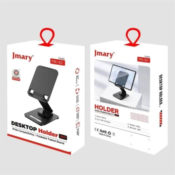 JMARY MK62 360 Grad drehbarer, faltbarer Desktop-Telefon-Tablet-Halter – Bild 7