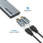 WAVLINK WL-UTD05H Thunderbolt 3 Dual 4K Mini-Dockingstation-Konverter mit 2 DP-zu-HD-Adaptern – Bild 3