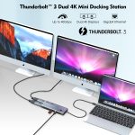 WAVLINK WL-UTD05H Thunderbolt 3 Dual 4K Mini-Dockingstation-Konverter mit 2 DP-zu-HD-Adaptern – Bild 6