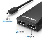 WAVLINK WL-UTA01D Typ-C Thunderbolt 3 zu Dual DisplayPort Adapter Splitter Konverter – Bild 3