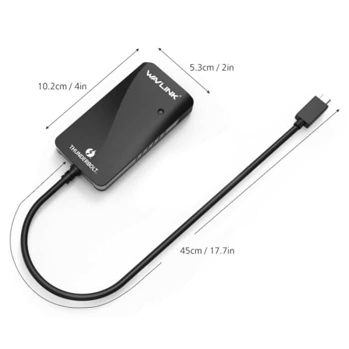 WAVLINK WL-UTA01D Typ-C Thunderbolt 3 zu Dual DisplayPort Adapter Splitter Konverter – Bild 4