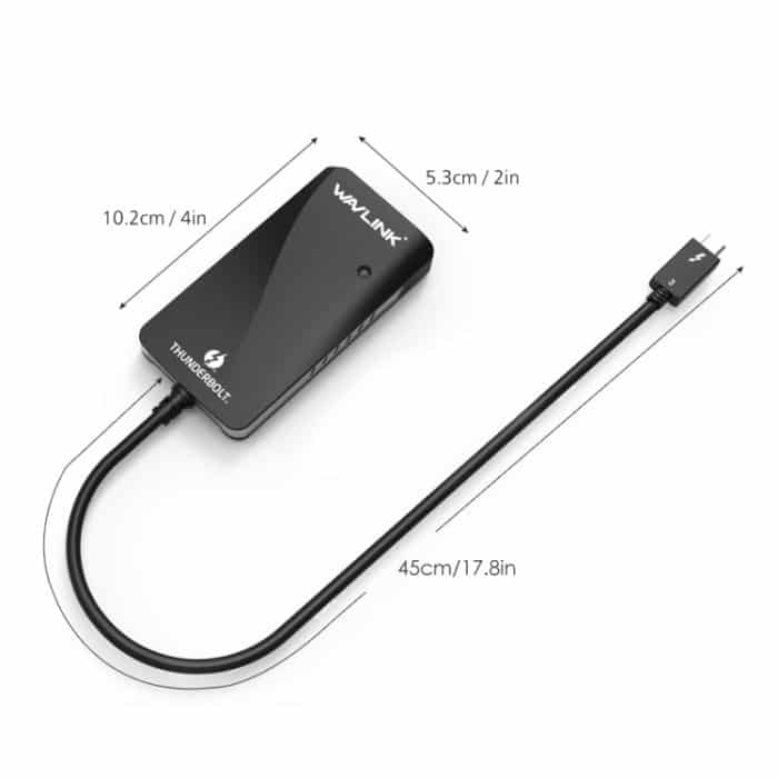 WAVLINK WL-UTA01H Typ-C Thunderbolt 3 auf Dual-HDMI-Multi-Screen-Extender-Splitter-Adapter – Bild 3