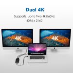 WAVLINK WL-UTA01H Typ-C Thunderbolt 3 auf Dual-HDMI-Multi-Screen-Extender-Splitter-Adapter – Bild 4