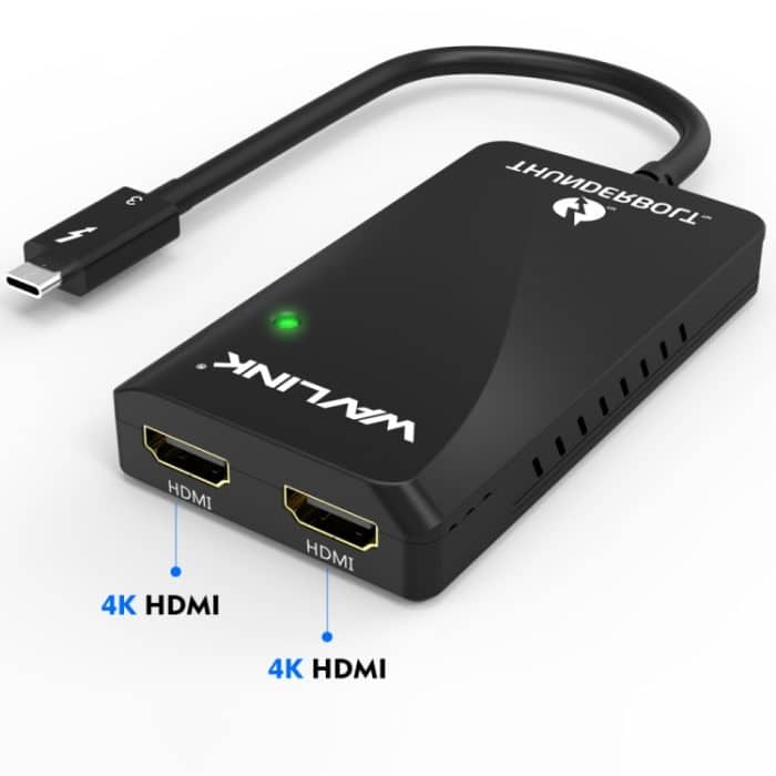 WAVLINK WL-UTA01H Typ-C Thunderbolt 3 auf Dual-HDMI-Multi-Screen-Extender-Splitter-Adapter – Bild 7