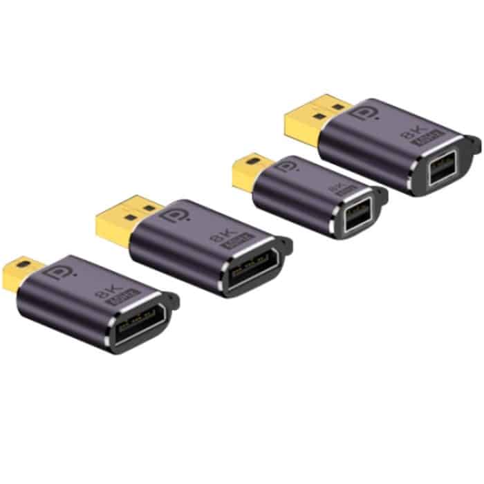 DP 1.4 auf Mini DP Adapter 8K 60Hz HD Videoübertragung erweitert, DP1.4 male to mini DP female, DP1.4 male to DP 1.4 female, mini DP male to mini DP female, mini DP male to DP 1.4 female – Bild 2