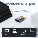 DP 1.4 auf Mini DP Adapter 8K 60Hz HD Videoübertragung erweitert, DP1.4 male to mini DP female, DP1.4 male to DP 1.4 female, mini DP male to mini DP female, mini DP male to DP 1.4 female – Bild 3