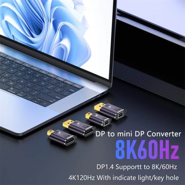 DP 1.4 auf Mini DP Adapter 8K 60Hz HD Videoübertragung erweitert, DP1.4 male to mini DP female, DP1.4 male to DP 1.4 female, mini DP male to mini DP female, mini DP male to DP 1.4 female – Bild 5