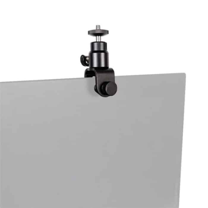 C038 Für Live-Übertragungen, Konferenzen, 1/4-Schraube, Aluminiumlegierung, Laptop-Monitor-Clip, Fülllichthalter – Bild 3