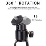 C038 Für Live-Übertragungen, Konferenzen, 1/4-Schraube, Aluminiumlegierung, Laptop-Monitor-Clip, Fülllichthalter – Bild 5