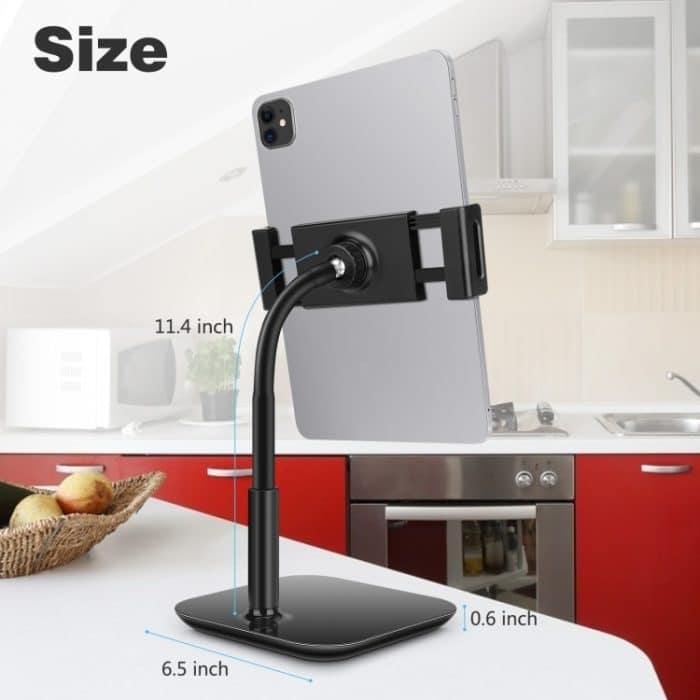 NS-06A 360 Grad drehbarer, robuster, verstellbarer Desktop-Tablet-Halter – Bild 6