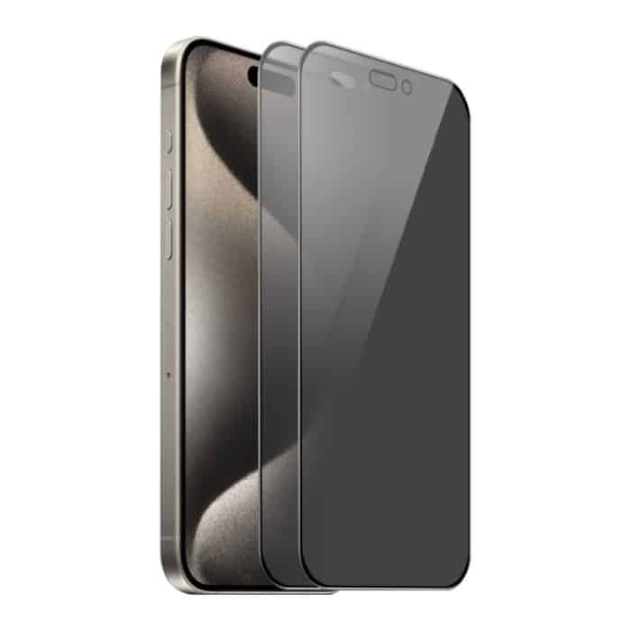 2 Stück ENKAY Hat-Prince 360-Grad-Anti-Peeping-Privatsphäre Vollbild-Hartglasfolie, For iPhone 15 Pro Max, For iPhone 15 Pro, For iPhone 15 Plus, For iPhone 15, For iPhone 14 Plus, For iPhone 14, For iPhone 14 Pro, For iPhone 14 Pro Max – Bild 1