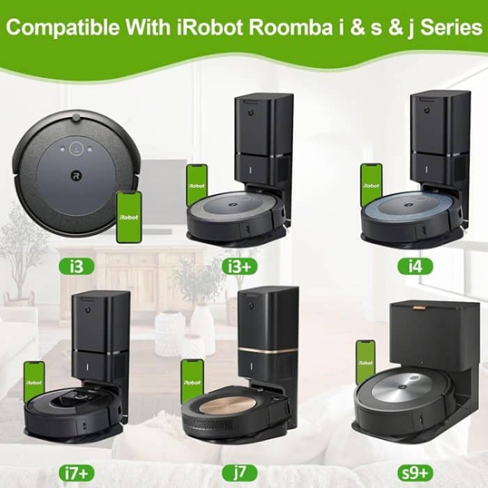 JUNSUNMAY 5 Stück für iRobot Roomba i & s & j Serie i8 / i8+ / s9 / s9+ Staubsaugerbeutel Automatische Entsorgung Staubbeutel – Bild 2