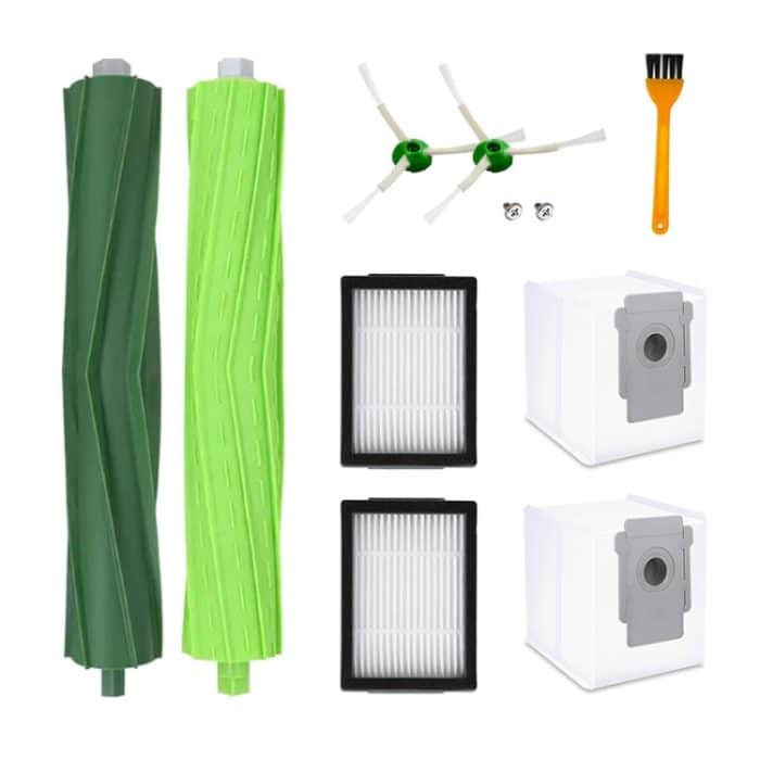 SYA0025040.jpg JUNSUNMAY 9 Stück für iRobot E5 / E6 Ersatz-Rollenbürsten, Seitenbürsten, saubere Filter, Staubsaugerbeutel – Bild 1