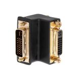 90 Grad rechtwinkliger DVI 24+5 DVI-I Digital Dual Link Stecker auf Buchse Verlängerungsadapter für HDTV LCD-Monitor – Bild 3