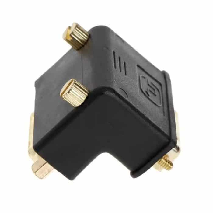 90 Grad rechtwinkliger DVI 24+5 DVI-I Digital Dual Link Stecker auf Buchse Verlängerungsadapter für HDTV LCD-Monitor – Bild 4