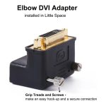 90 Grad rechtwinkliger DVI 24+5 DVI-I Digital Dual Link Stecker auf Buchse Verlängerungsadapter für HDTV LCD-Monitor – Bild 6