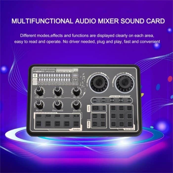 SK600 Multifunktionale Live-Soundkarte, professioneller Audio-Mixer – Bild 3