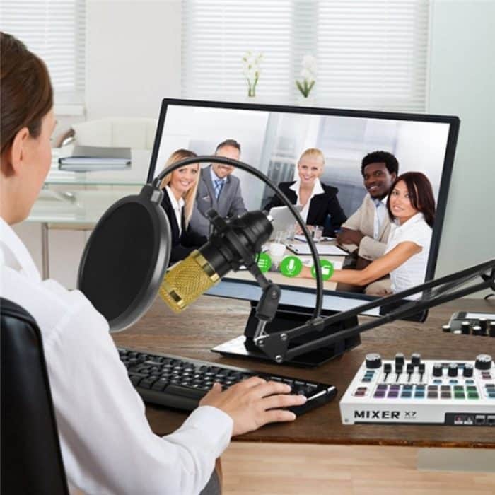 X7 48V Live Broadcast Audio Mixer Professionelle Mikrofon Live Soundkarte – Bild 8