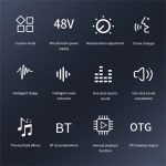 C100 Live-Streaming-Aufnahme, Karaoke-Soundkarte, mobiler Audio-Mixer – Bild 4