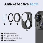 NORTHJO mattierte integrierte Hartglas-Rücklinsenfolie, For iPhone 15 / 15 Plus – Bild 4