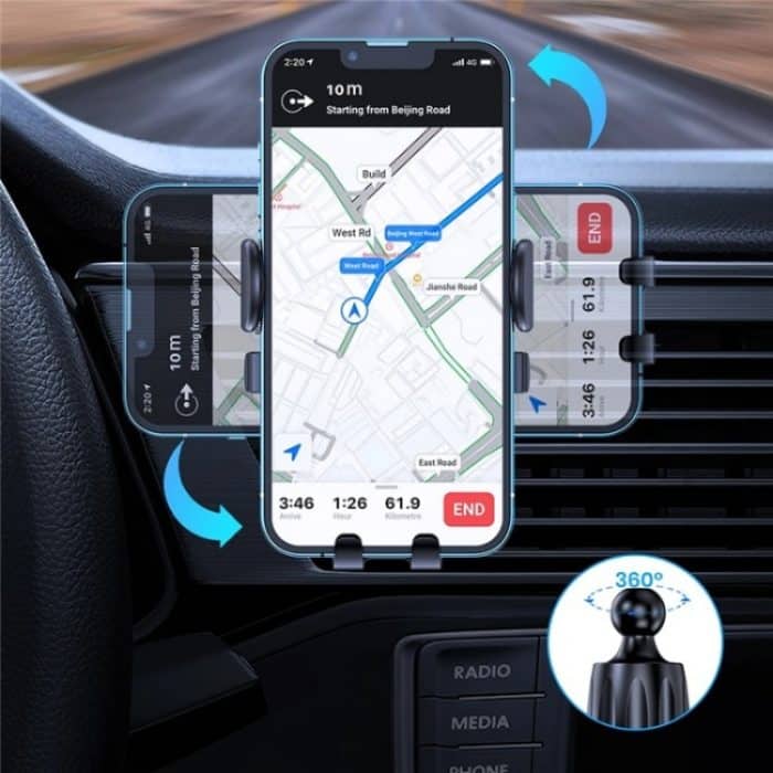 D23+CF Auto-Klimaanlage-Steckdose, Navigation, Handy-Rotationshalter – Bild 5