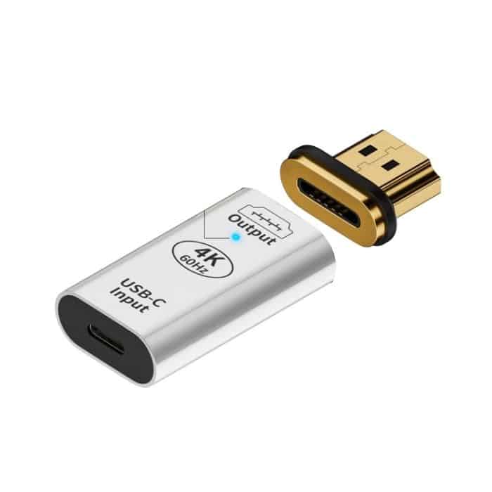 SYA002556901A.jpg Typ-C-Buchse auf HDMI 2.0-Stecker, Konverter-Adapter, 4K 60 Hz HD, magnetischer Stecker – Bild 1