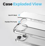NORTHJO 5-in-1 transparente Handyhülle mit 2 Stück Displayfolie + 2 Stück hinterer Linsenfolie, For iPhone 13 – Bild 3
