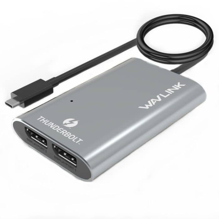 SYA0025659.jpg WAVLINK UTA21D DP 4K/5K/8K Video Thunderbolt 3 Typ-C auf Dual DisplayPort Adapter – Bild 1