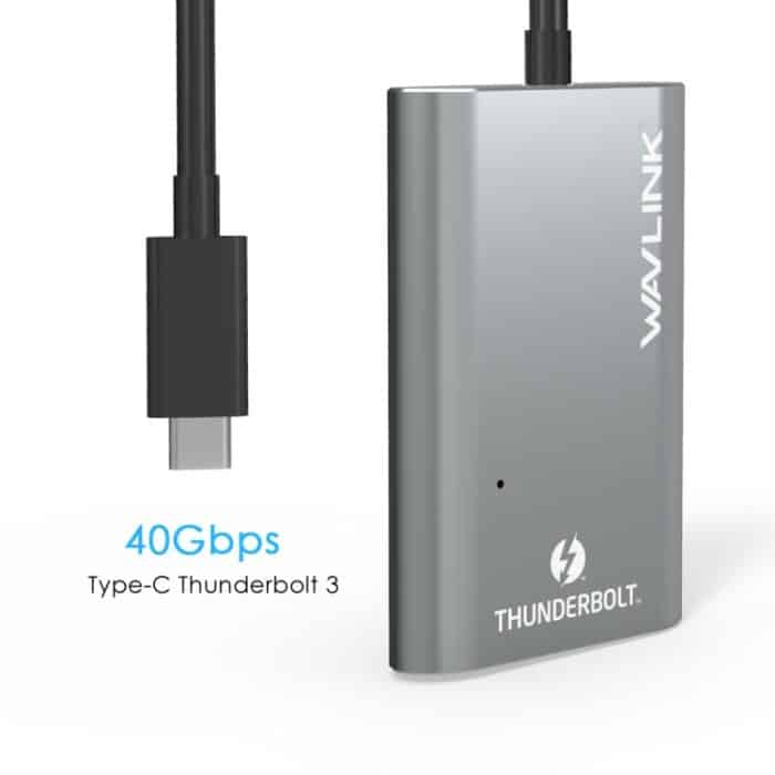 WAVLINK UTA21D DP 4K/5K/8K Video Thunderbolt 3 Typ-C auf Dual DisplayPort Adapter – Bild 2