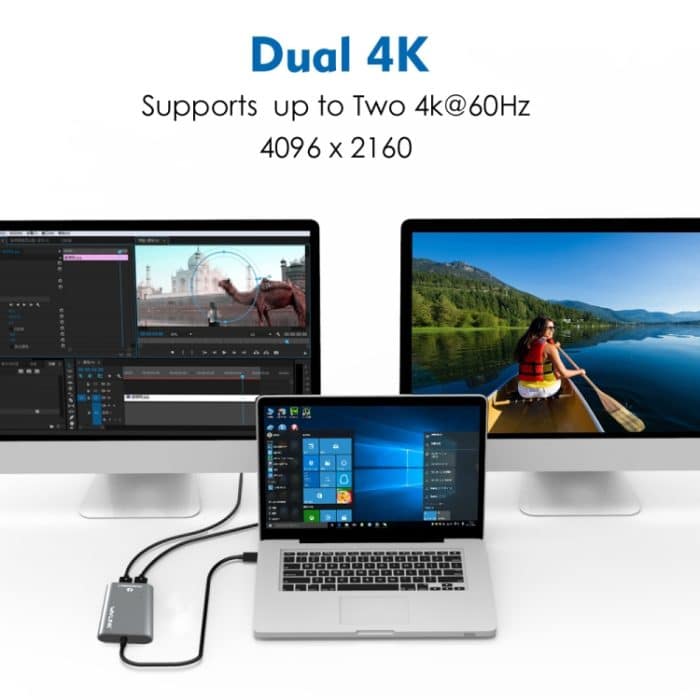 WAVLINK UTA21D DP 4K/5K/8K Video Thunderbolt 3 Typ-C auf Dual DisplayPort Adapter – Bild 3