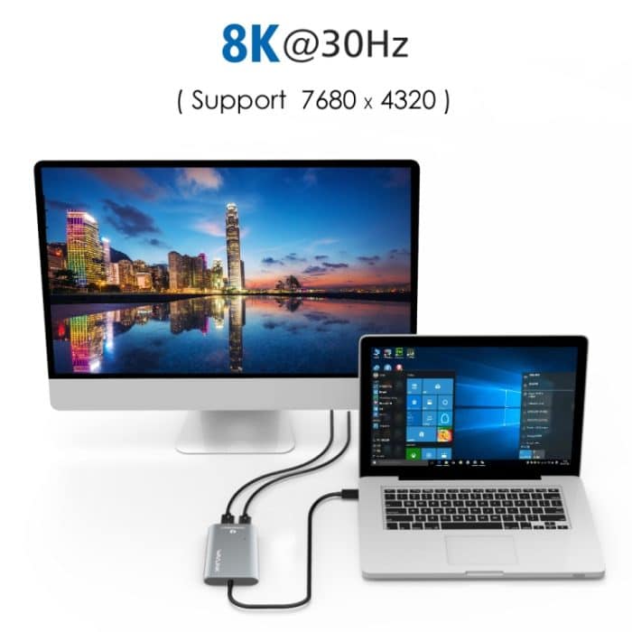 WAVLINK UTA21D DP 4K/5K/8K Video Thunderbolt 3 Typ-C auf Dual DisplayPort Adapter – Bild 5