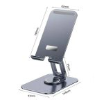 JMARY MK-61 Drehbarer Handy-Tablet-Halter aus Aluminiumlegierung für den Schreibtisch – Bild 2