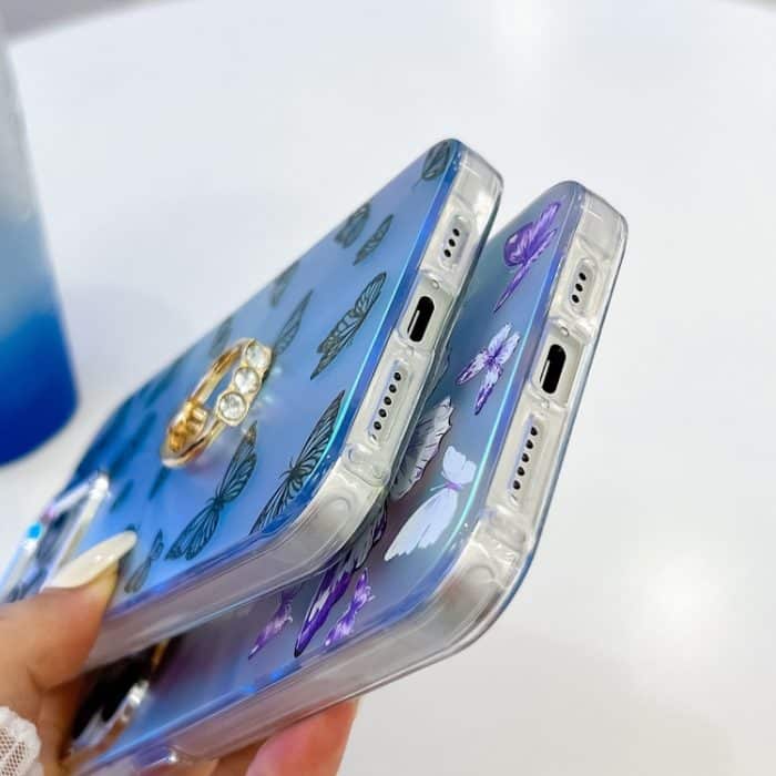 Galvanisierte Laser-Schmetterlings-Ringhalter-Telefonhülle, For iPhone 16 Pro Max, For iPhone 16 Pro, For iPhone 16 Plus, For iPhone 16 – Bild 7